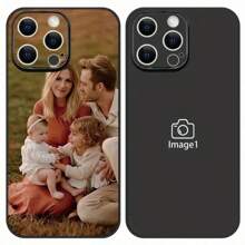 1 Stück TPU Flüssighülle, geeignet für Muttertag, Vatertag, Valentinstag, Geburtstag, Paare, Haustiere, Elemente mit Blumen & Schmetterlingen, kompatibel mit Apple/Galaxy/Honor/Redmi/OPPO Handys, individualisierbares einzigartiges Design