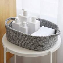 1 pièce de style nordique Boîte de rangement bleue, convenant pour le rangement dans la chambre, le rangement des jouets dans le salon, le rangement des vêtements dans les toilettes, et pouvant être utilisée pour le rangement d'articles divers