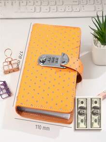 Password Locked Transparent Cash Storage Diary Book, 6-Colors Available, Girls' Favorite, Secure Storage For Cash, Coins, Bills, INS Style Colorful Saving Book, Gift For Girlfriend's Birthday