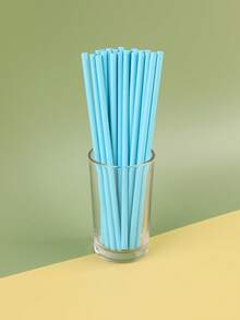 1pc/25pcs/50pcs/100pcs Single-Use Disposable Paper Straws, Straws, Suitable For Coffee Shops, Bubble Tea, And Beverages - Multicolor - View 9