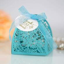 Hộp kẹo hoa hồng 25 chiếc/gói có thẻ cảm ơn, hộp đựng sô cô la cắt laser, lý tưởng cho đám cưới, ngày lễ tình nhân, sinh nhật, tiệc tùng, trang trí quà tặng, giáng sinh - Nhiều màu - Xem 18