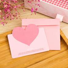 5/25/50 pezzi Biglietti d'auguri a forma di cuore per San Valentino, carte colorate essenziali e pieghevoli per anniversari, matrimoni, compleanni, festa della mamma, festa del papà e lauree