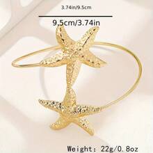 1 Peça Bracelete Aberto com Estrela do Mar 3D Fashion, Adequado para Uso Diário, Praia, Férias e Várias Ocasiões