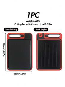 1pc Small/Large Reversible Multifunctional Cutting Board, PP Aluminum Alloy Kitchen Cutting Board, Stainless Steel Chopping Board, Kitchenware For Cutting Fruits & Meats, Outdoor Cutting Board