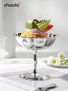 choxila 1pc Stainless Steel Dessert Cup, Ice Cream Cups, Dessert Bowl, Salad Fruit Pudding Yogurt Snack Candy Bowls, Jewelry Tray, Candlestick, Plates For Home, Hotel, Restaurants, Parties Or Other Social Gathering, Weddings, Ramadan, Eid Al-Adha - Dessert Cup - View 5
