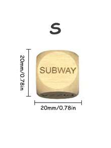 1 PC Personalized Customized Wooden Dice - Personalized Customization Of 6 Fun Texts, Perfect For Couples And Friends Gatherings, Game Nights, Or Theme Parties, Solving Difficulty In Choosing, Couple Gifts | Playful Design | Customized Laser Carving