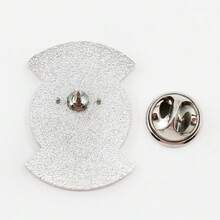 1pc Vintage Motorcycle Logo Enamel Badge Brooch, Fashion Decorative Pin For Backpack, Clothes, Collar And Hat, Unique Apparel Accessory, Ideal Gift - Black and White - View 4