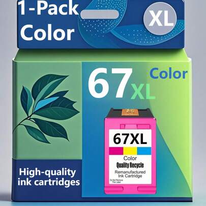 67XL Remanufactured Ink Cartridge For HP DeskJet 2855e 2852e 2842e 2755e 2752e 2742e 2724e 2722e 4100 4132 4134 Envy 6052 6065e 6452e 6455e 6458e For HP Ink 67 XL Tri-Color Ink Hp67