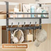Over The Door Hook Storage Rack - Door Back Hook Towel Rack, Coat Hanger For Door, Fits 1.33-1.77 Inch Door Thickness, Easy To Install, Home Essentials, Kitchen Bathroom Accessories