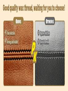 Waxed Thread 131.2 Yards, 150D Leather Sewing Waxed Thread Cord For Beginners Leather Craft DIY Bags Wallets, Shoe Repairing, Jewelry Making,For Home Upholstery Carpet Leather Canvas Repair And Sewing - Multicolor - View 3