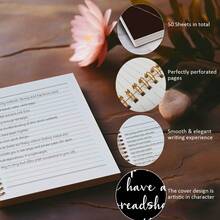 1 Pc A5 50 Sheets Weekly Planner For Adults - English Daily Planner With Habit Tracker, To-Do List Have A Spreadsheet Premium Gold Spiral-Bounded Hardcover. Đồ dùng học tập đại học, Quà tặng bạn bè "Keep Calm I Have A Spreadsheet" & "Notes From Meeting That Could Have Been Emails" - A5 - Xem 5