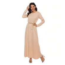 New Arab Women's Muslim Basic Style, Long Sleeved With Summer Dress Inside, Abaya Women's Party Dress, Long Skirt, Modest