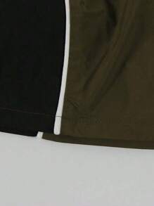 Conjunto de chaqueta y falda de estilo europeo y americano holgado y casual, de color block, manga larga, nueva llegada de otoño 2024 para mujeres