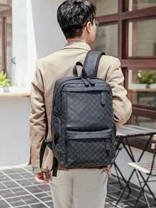 男士双光大容量多口袋 15.6 英寸笔记本电脑背包，商务旅行包，适合返校、出差、旅行、父亲节礼物 - 彩色 - 查看 7