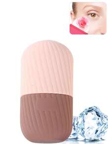 1 pieza Molde de cubitos de hielo de silicona para la cara, molde de rodillo de masaje de enfriamiento, molde de rodillo de belleza, masaje de la piel, reduce la rojez y la hinchazón, reduce los poros, terapia de frío, cuidado de la piel, silicona suave y duradera, deformable, herramienta de maquillaje de belleza, belleza, productos de cuidado de la piel, spa, autocuidado, herramientas de cuidado de la piel, cuidado facial, suministros de esteticista, masaje, herramienta de masaje facial, rodillo facial, rodillo de hielo, rodillo de hielo facial