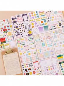 1.230 Stücke Planer Aufkleber mit Feiertagsmotiven für Tagebuch und Journal, Schulbedarf, Rückkehr zur Schule