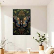 3pcs Vintage Butterfly Wall Arts Canvas Posters, Flower Art Printing, HD Printing Optional Frame, Home Decoration Hanging Painting ,Wall Art With Frame