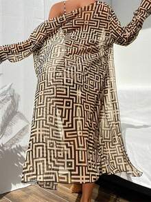 New Fashion Ladies Sun Suit Suit Swimsuit, Three-Piece Swimsuit Beach Beach Vacation Long-Sleeved Jacket Sunscreen Swimsuit Women - Plaid Three Piece Set - View 5