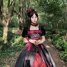1 szt. Lolita Gothic Style All-Match Elegancki płaski kapelusz Mała spinka do włosów Akcesoria do włosów Halloween
