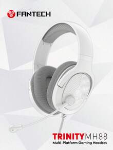 FANTECH Stereo Gaming Headset, Wired Gaming Headset With 6.5ft Cord, Noise-Proof Over Ear Headphones With Mic, LED Light, Black/White/Pink - one-size - View 11