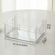 Foldable Storage Basket Stackable Storage Box Acrylic Desktop Miscellaneous Item Box Organizer Makeup Boxes Organizer Jewelry Basket Organizer