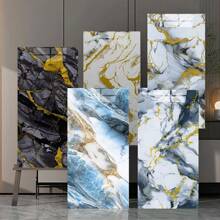 20 Stücke weiße Marmorfliesen Wandaufkleber, einfach anzubringen und abzulösen, wasserfeste selbstklebende Paneele für Küche, Wohnzimmer, Badezimmer, Flur, Zuhause und Dormitorium, 23.62*11.8in