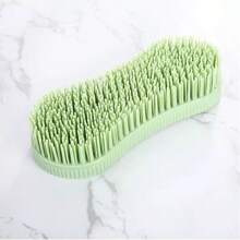 1pc Lightweight Plastic Horse Grooming Brush, Suitable For Various Pet Sizes, Sensitive Skin Bathing