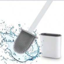 Silicone Toilet Brush Base For Bathroom Private - Black - View 8