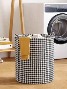 Cesta de lavandería de gran capacidad para el almacenamiento decorativo de ropa sucia, juguetes y mantas en el baño, la habitación del bebé y la sala de estar, con un estampado pata de gallo para decorar la habitación, ideal para decoración otoñal, dormitorio, Navidad y regalos de vacaciones, accesorios de viaje de verano y vuelta al cole