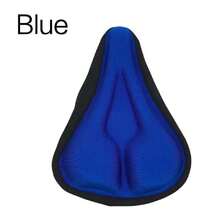 Sillín de bicicleta 3D, funda de asiento de bicicleta acolchada, almohadilla de gel suave, cojín de asiento de bicicleta de ejercicio, cojín de asiento de bicicleta de montaña de espuma ancha - Blanco y Negro - Ver 10