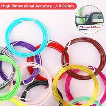 10 filaments PLA de 3D Pen de 1,75 mm lumineux, mesurant 5 m chacun, soit un total de 50 m, kit d'échantillons PLA de 3D Pen, couleurs aléatoires, 1 stylo de soudure 3D, stylo d'impression 3D, stylo multifonction, stylo de graffiti 3D, outil créatif DIY à chargement rapide de type C, adapté pour les étudiants avec écran LCD, comprenant 10 m de filament PLA, cadeau d'anniversaire (couleur du fil aléatoire, certains styles/positions/couleurs aléatoires) (Remarque : pas de chargeur USB)