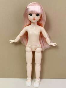 11.81 英寸可爱卡通动画脸毛绒娃娃 - 可拆卸关节、DIY 化妆、逼真的 3D 眼睛、可爱的 BJD 娃娃，适合生日、圣诞节、万圣节、新年礼物