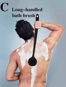 3/1pc Handheld Bath Cleansing Brush, 1pc Cleansing Brush/Bath Brush/Back Scrub Brush, Travel Portable Cleaning Set, Silicone Material, Gentle Exfoliation, Suitable For All Skin Types, Daily Home, Bathing, Washing, Personal Cleaning, - Multicolor - View 6