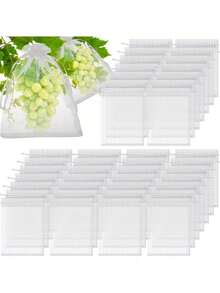 50Pcs/100Pcs Reusable Plant Planting Protection Bags,Fruit & Vegetable Protective Bags With Drawstring Mesh Covers Orchard Net Bags For Grapes, Apples,Grapefruit,And More,Ideal Gardening Insect Shield,Garden Insect Proof Cover,Insect And Bird Barrier - Multicolor - View 12