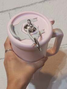 Thermal Cup Premium Thermal Bottle 1200 ML 1.2L Stainless Steel With Lid, Straw And Key Ring - Rosa bebe c/borracha cinza - 查看 4