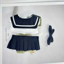 (Solo ropa de muñeca) Ropa para muñeca sentada de 17CM/6.69IN, Vestido uniforme de marinera de la Serie de Fiestas para figuras de 1-3 generaciones de PVC de reemplazo