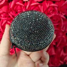 1pc Luxury Rhinestone Headphone Case, Storage Bag, Portable Electronic Accessory Case For Headphones, Charging Cables , Sturdy And Durable Portable Hard Shell Storage Case, Shockproof Protection Travel Storage Travel Essentials Back To School