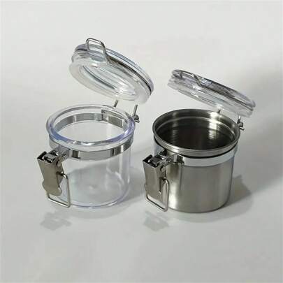 1pc Airtight Odor-Proof Storage Container, Concealed Vessel, Metal Humidity-Proof Canister - Waterproof & Moisture-Proof, Portable Daily Essential Storage Box