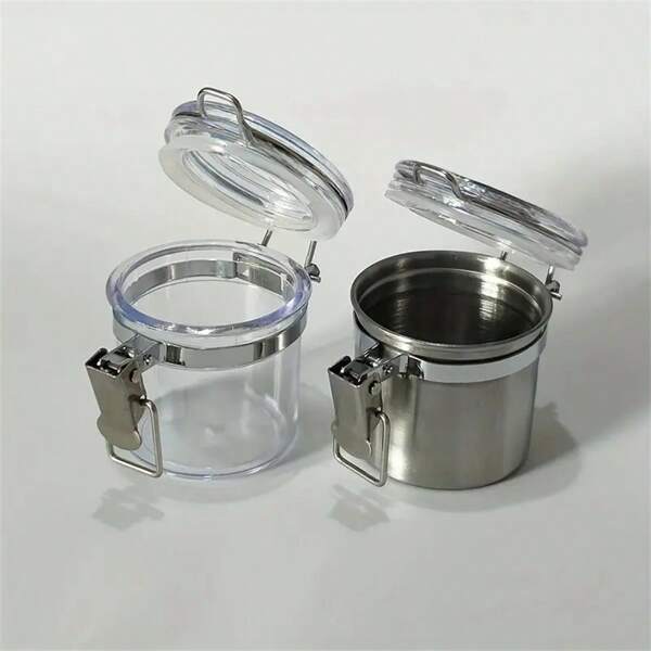 1pc Airtight Odor-Proof Storage Container, Concealed Vessel, Metal Humidity-Proof Canister - Waterproof & Moisture-Proof, Portable Daily Essential Storage Box