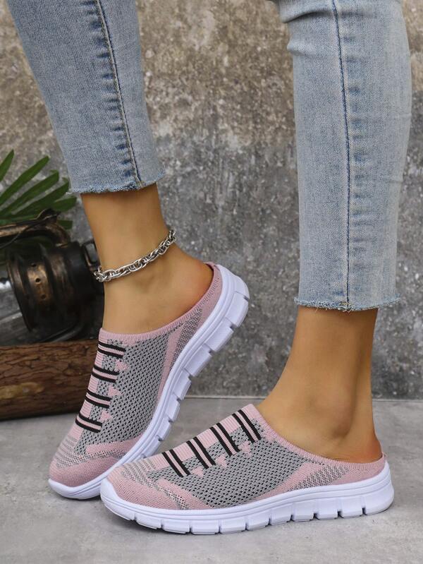 Comfortable Casual Fashion Versatile Women Flat Mesh Breathable Outdoor Sports Sandals