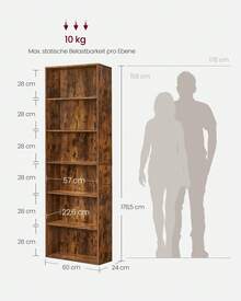 VASAGLE Bookcases - màu nâu - Xem 3