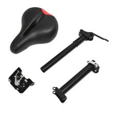 Asiento plegable con amortiguación ajustable para patinete eléctrico de 10 pulgadas, cojín suave apto para KUGOO M4/M4 Pro sin necesidad de taladrar