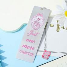 A Charming Pink Skull Reading Themed Stainless Steel Bookmark With A Beautiful Pink Book Charm, Perfect For Women Reading Love Is Still Alive, Valentine's Day Birthday & Holiday Gifts For Lovers And Friends!