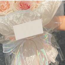 2pcs Iridescent Mermaid Tail Gift Wrap Ribbons, Attractive & Decorative Satin Ribbons For DIY Craft, Floral Bouquet, Cake Packaging, Gift Wrapping