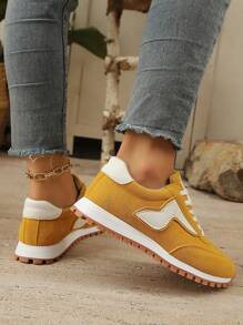 scarpi sportivi casual da allenamento con suola spessa nuove per il 2025, scarpe sportive unisex retrò traspiranti e versatili, adatte per uso casual quotidiano, blocchi di colore, modelli accoppiati in colori uniti, casual, preppy, business, sportivi, da ufficio, palestra, all'aperto, feste,stringate, per tutte le stagioni