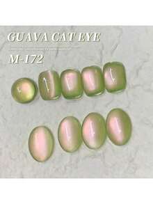 XEIJAYI 1PC 15ml Guava Cat Eye Gel Nail Polish, UV LED Curing, Long-Acting Fast Drying Nail Art Gel - Ideal Gift For Women For Spring And Summer - 綠色 - 查看 3