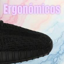 Tenis Deportivos Multifuncionales Ergonómicos Suela Ancha Amortiguadora, Tenis Cómodos para Andar, Correr, Gym, Playa, Estar en Casa, Unisex - Negro - Ver 5