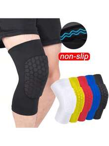 Reathable Honeycomb Knee Brace With Patella Stabilization And Joint Stress Relief, Ideal For Outdoor Sports Basketball Soccer Cycling Dance Martial Arts, Unisex Adults Protective Gear Gym Accessories Knee Support Sports Knee Pads Gym Knee Pads - Multicolor - View 2