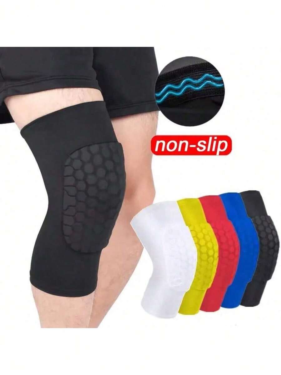 Reathable Honeycomb Knee Brace With Patella Stabilization And Joint Stress Relief, Ideal For Outdoor Sports Basketball Soccer Cycling Dance Martial Arts, Unisex Adults Protective Gear Gym Accessories Knee Support Sports Knee Pads Gym Knee Pads