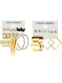 10-22pcs Bohemian Style Women's Earrings Set, Earrings And Studs Together, Versatile Style, Suitable For Daily Life Parties Perfect As Gifts For Friends And Family On Festivals - Multicolor - View 12